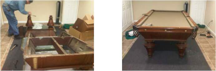 Pool Table Move or Relocate - Residential